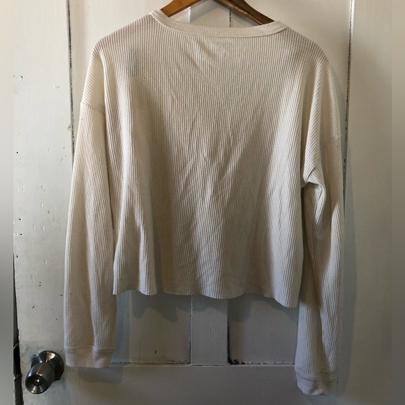 American Eagle white waffle crop top - Picture 6 of 6
